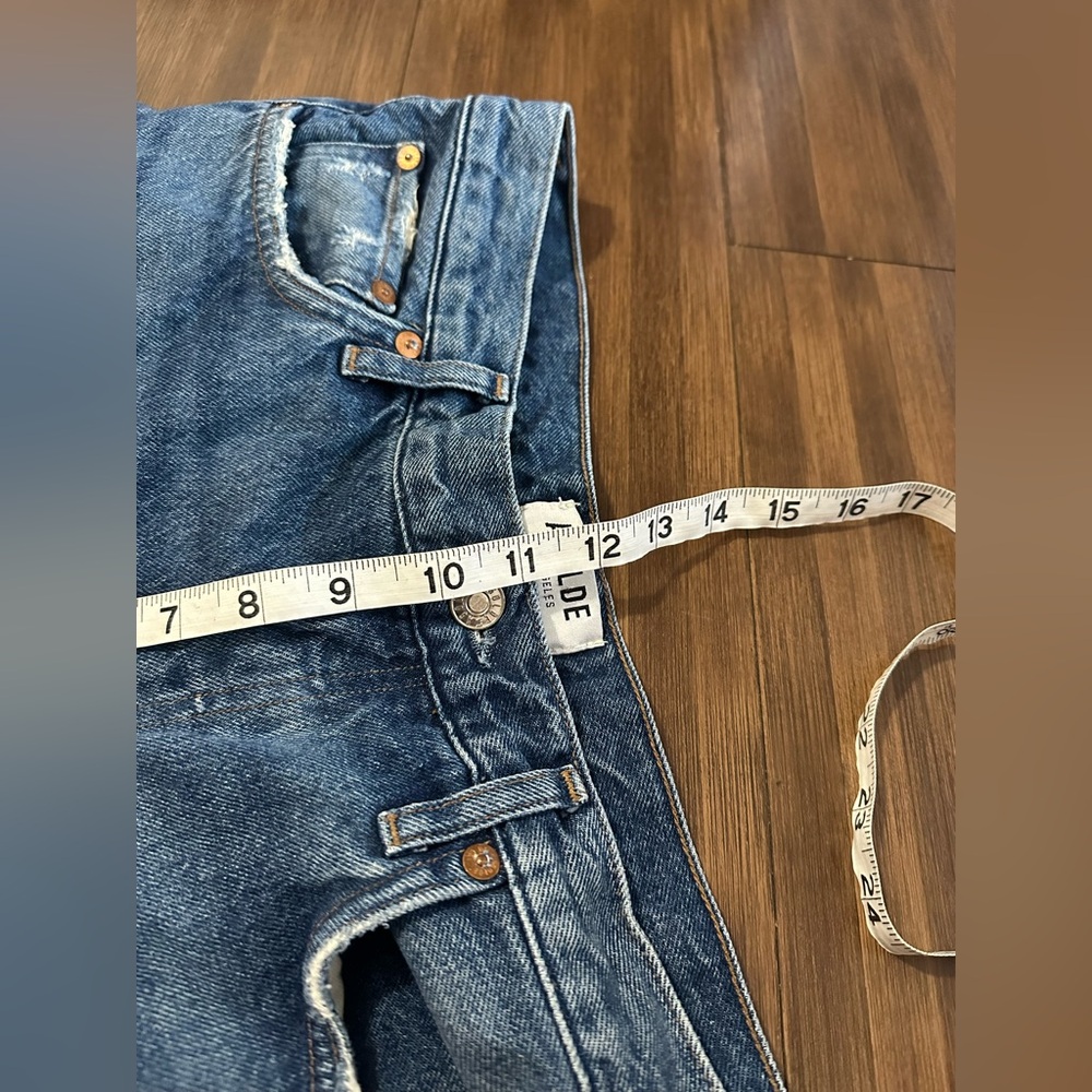 AGOLDE denim Jamie Straight Lowdown distressed organic cotton size 29 A073-778 - Picture 8 of 11